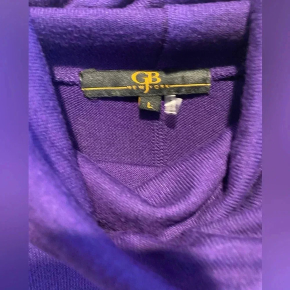 GJB New York Women’s Gorgeous Purple Cowlneck Fall/Winter Poncho Sweater Wrap Lg - Picture 5 of 8